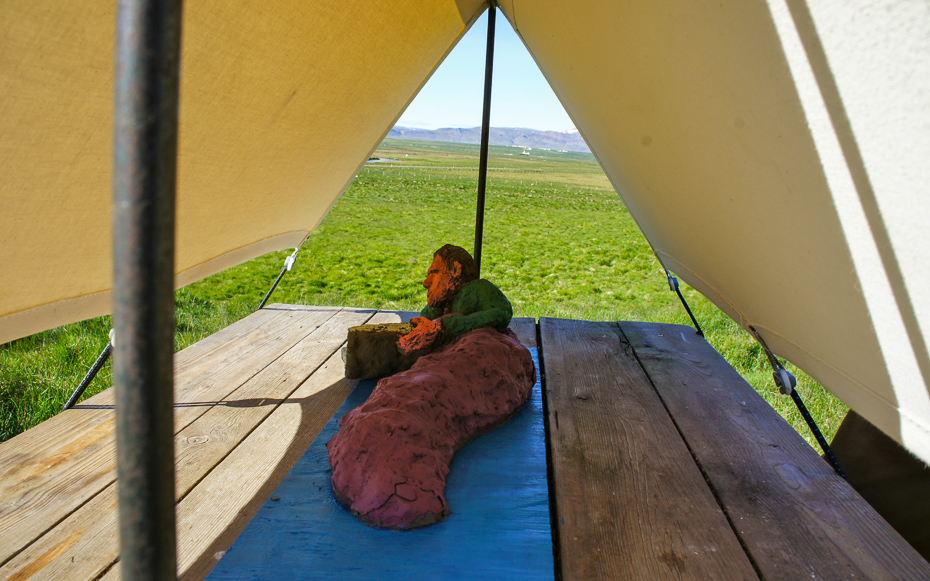 Art Project Dalir og hólar, installation by Cai Ulrich von Platen, Stadarholl, Iceland 2012.